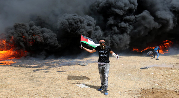 Palestinian protester